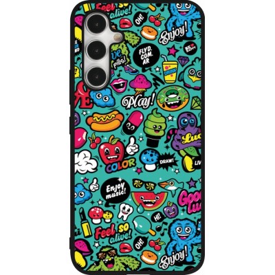 Coque Samsung Galaxy A54 5G - Silicone rigide noir Cartoons old school