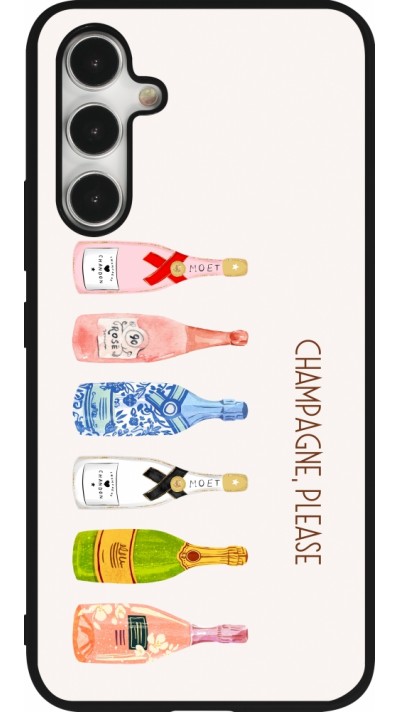Samsung Galaxy A54 Case Hülle - Silikon schwarz Champagne Please