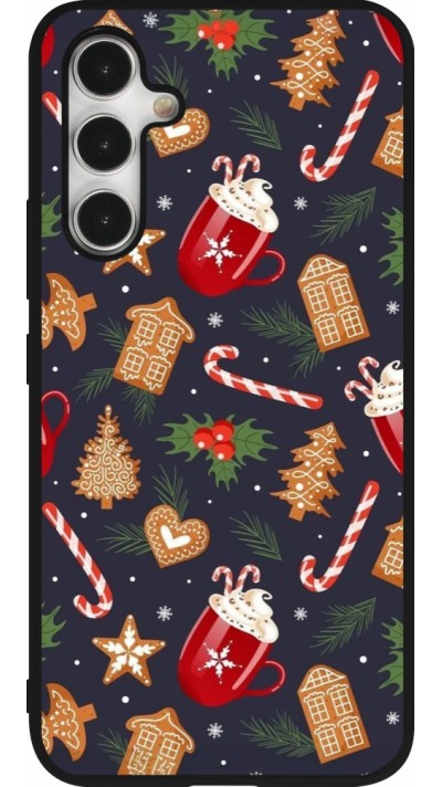 Coque Samsung Galaxy A54 5G - Silicone rigide noir Christmas 25 Pattern Gingerbread House