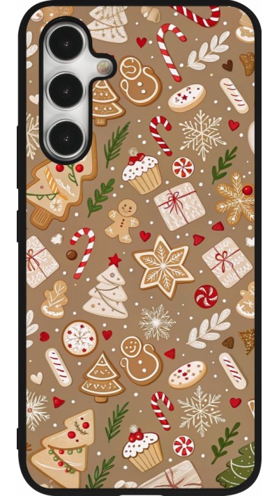 Coque Samsung Galaxy A54 5G - Silicone rigide noir Christmas 25 Pattern Ginger Cookie