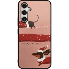 Coque Samsung Galaxy A54 5G - Silicone rigide noir Christmas 25 Teckel Merry Xmas