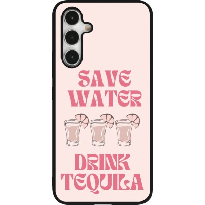 Samsung Galaxy A54 Case Hülle - Silikon schwarz Cocktail Save Water Drink Tequila