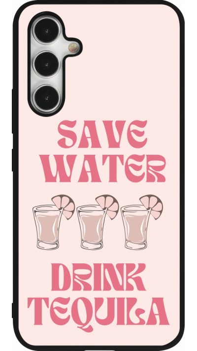 Samsung Galaxy A54 Case Hülle - Silikon schwarz Cocktail Save Water Drink Tequila