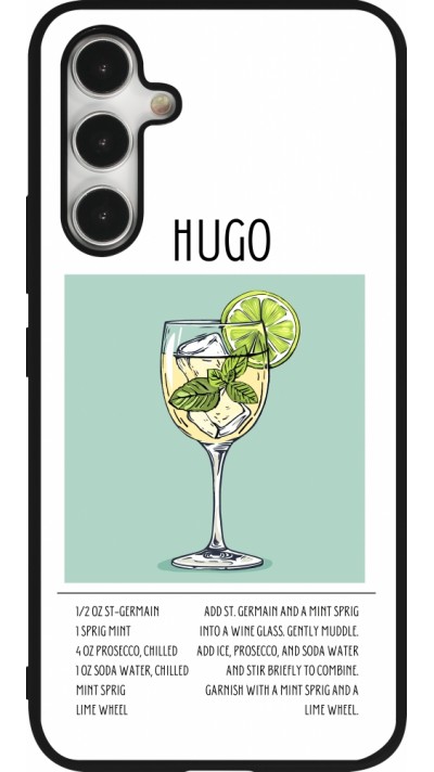 Coque Samsung Galaxy A54 5G - Silicone rigide noir Cocktail recette Hugo