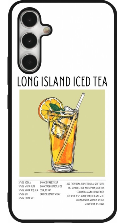 Samsung Galaxy A54 Case Hülle - Silikon schwarz Cocktail Rezept Long Island Ice Tea