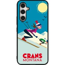 Coque Samsung Galaxy A54 5G - Silicone rigide noir Crans-Montana Ski Downhill