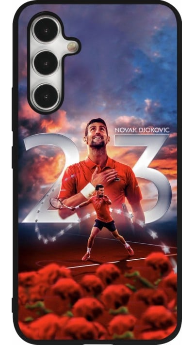 Coque Samsung Galaxy A54 5G - Silicone rigide noir Djokovic 23 Grand Slam