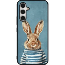 Coque Samsung Galaxy A54 5G - Silicone rigide noir Easter 2026 Rabbit navy