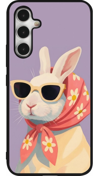 Coque Samsung Galaxy A54 5G - Silicone rigide noir Easter 2026 Rabbit with scarf