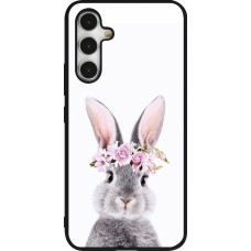 Samsung Galaxy A54 Case Hülle - Silikon schwarz Easter 2023 flower bunny
