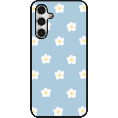 Samsung Galaxy A54 Case Hülle - Silikon schwarz Easter 2024 daisy flower