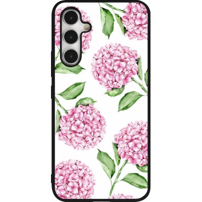 Samsung Galaxy A54 Case Hülle - Silikon schwarz Easter 2024 pink flowers