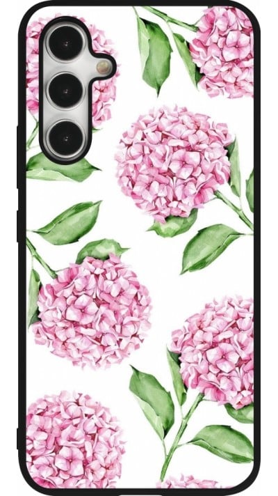 Coque Samsung Galaxy A54 5G - Silicone rigide noir Easter 2024 pink flowers
