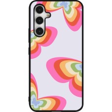 Samsung Galaxy A54 Case Hülle - Silikon schwarz Easter 2024 rainbow butterflies