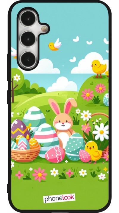Samsung Galaxy A54 Case Hülle - Silikon schwarz Ostern 2025 Gruen