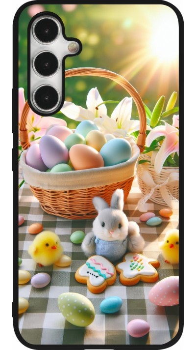 Samsung Galaxy A54 Case Hülle - Silikon schwarz Ostern 2025 Osterkorb