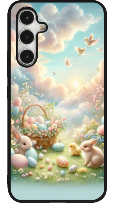 Samsung Galaxy A54 Case Hülle - Silikon schwarz Ostern 2025 Pastell Ostern