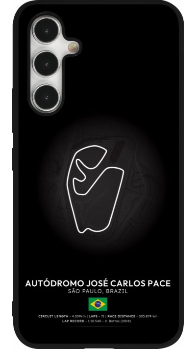 Samsung Galaxy A54 Case Hülle - Silikon schwarz F1 Track 2025 Brazil