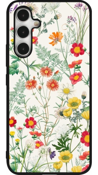 Samsung Galaxy A54 Case Hülle - Silikon schwarz Flora Botanical Wildlife