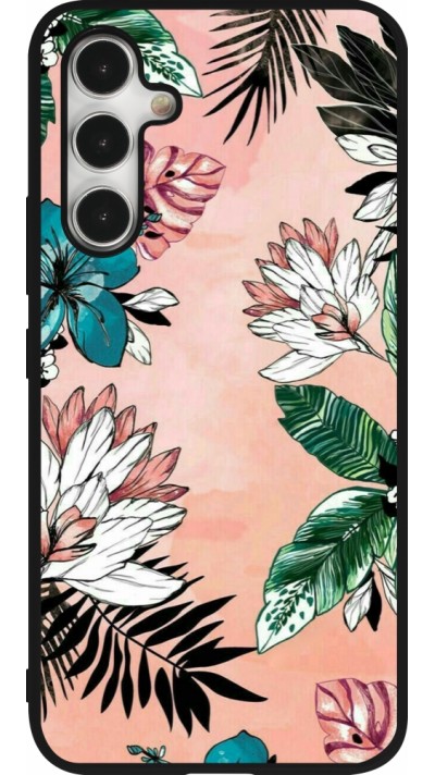 Coque Samsung Galaxy A54 5G - Silicone rigide noir Flowers Artprint