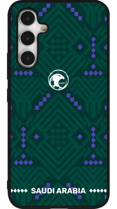 Coque Samsung Galaxy A54 5G - Silicone rigide noir Maillot de football Arabie saoudite 2026 personnalisable