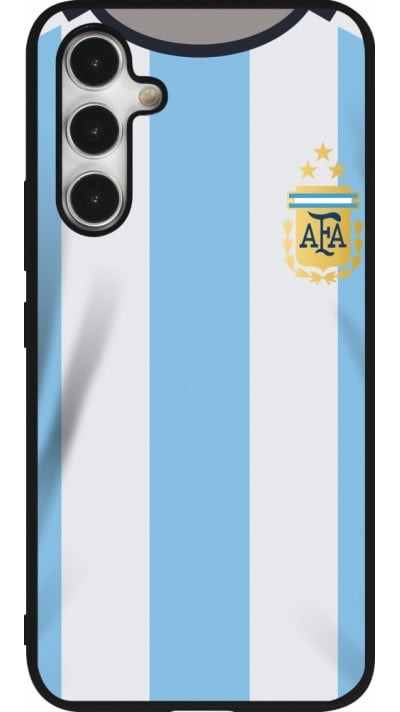 Coque Samsung Galaxy A54 5G - Silicone rigide noir Maillot de football Argentine 2022 personnalisable