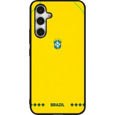 Coque Samsung Galaxy A54 5G - Silicone rigide noir Maillot de football Bresil 2026 personnalisable