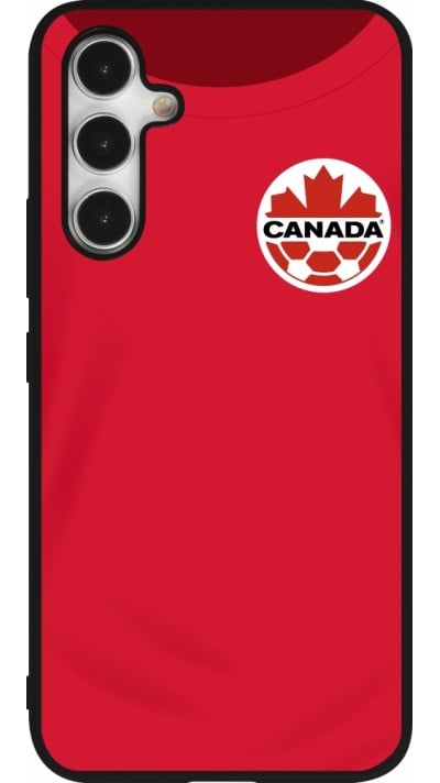 Coque Samsung Galaxy A54 5G - Silicone rigide noir Maillot de football Canada 2022 personnalisable