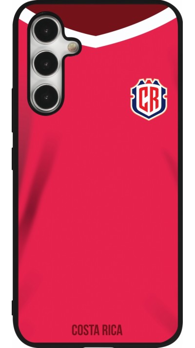 Coque Samsung Galaxy A54 5G - Silicone rigide noir Maillot de football Costa Rica 2022 personnalisable