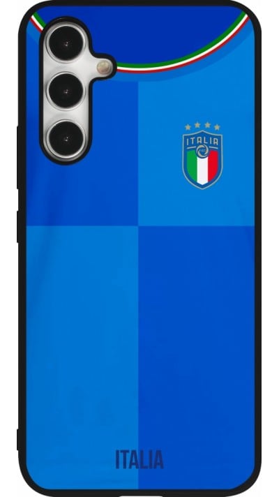 Coque Samsung Galaxy A54 5G - Silicone rigide noir Maillot de football Italie 2022 personnalisable