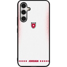 Coque Samsung Galaxy A54 5G - Silicone rigide noir Maillot de football Jordanie 2026 personnalisable