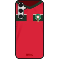 Coque Samsung Galaxy A54 5G - Silicone rigide noir Maillot de football Maroc 2022 personnalisable