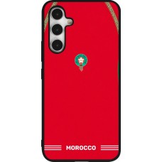 Coque Samsung Galaxy A54 5G - Silicone rigide noir Maillot de football Maroc 2026 personnalisable