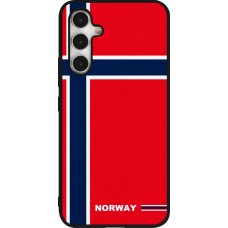 Coque Samsung Galaxy A54 5G - Silicone rigide noir Maillot de football Norvège 2026 personnalisable