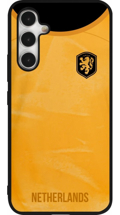 Coque Samsung Galaxy A54 5G - Silicone rigide noir Maillot de football Pays-Bas 2022 personnalisable