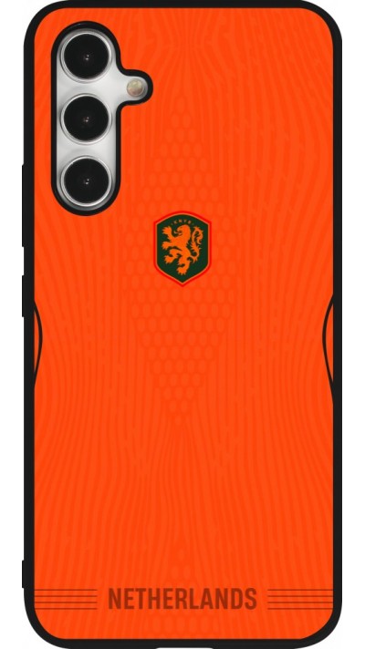 Coque Samsung Galaxy A54 5G - Silicone rigide noir Maillot de football Pays-Bas 2026 personnalisable