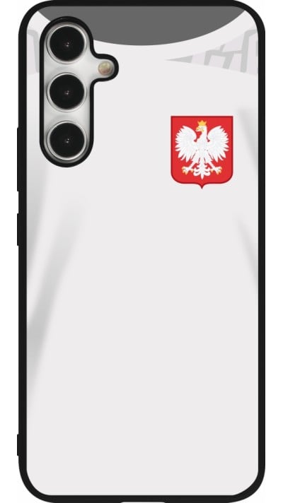 Coque Samsung Galaxy A54 5G - Silicone rigide noir Maillot de football Pologne 2022 personnalisable