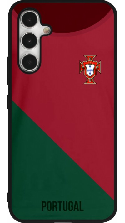 Coque Samsung Galaxy A54 5G - Silicone rigide noir Maillot de football Portugal 2022