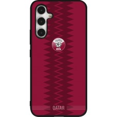 Coque Samsung Galaxy A54 5G - Silicone rigide noir Maillot de football Qatar 2026 personnalisable