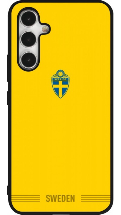 Coque Samsung Galaxy A54 5G - Silicone rigide noir Maillot de football Suède 2026 personnalisable