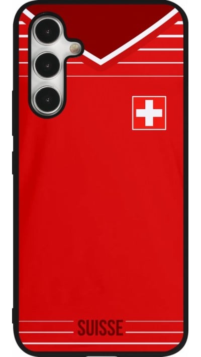 Samsung Galaxy A54 Case Hülle - Silikon schwarz Football shirt Switzerland 2022