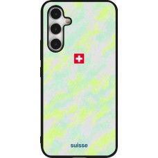 Coque Samsung Galaxy A54 5G - Silicone rigide noir Maillot de football Suisse Away 2026 personnalisable