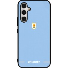 Coque Samsung Galaxy A54 5G - Silicone rigide noir Maillot de football Uruguay 2026 personnalisable