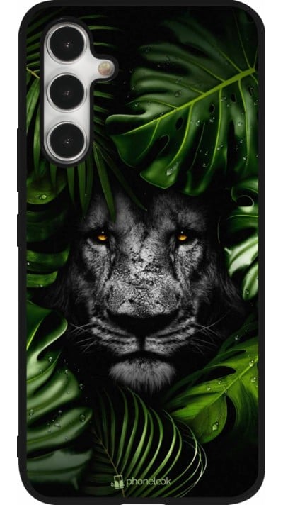 Samsung Galaxy A54 Case Hülle - Silikon schwarz Forest Lion