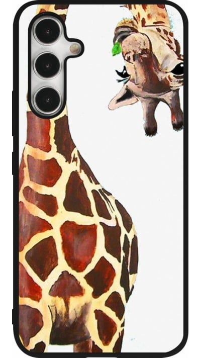 Samsung Galaxy A54 Case Hülle - Silikon schwarz Giraffe Fit