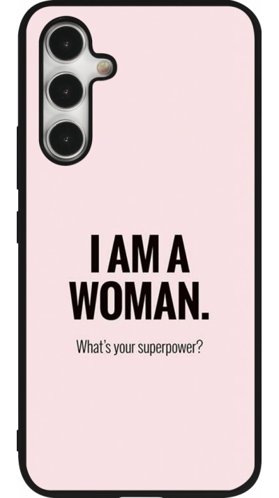 Coque Samsung Galaxy A54 5G - Silicone rigide noir I am a woman