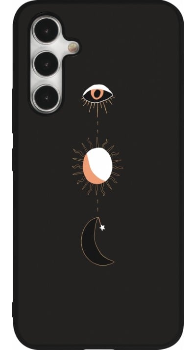 Samsung Galaxy A54 Case Hülle - Silikon schwarz Halloween 22 eye sun moon