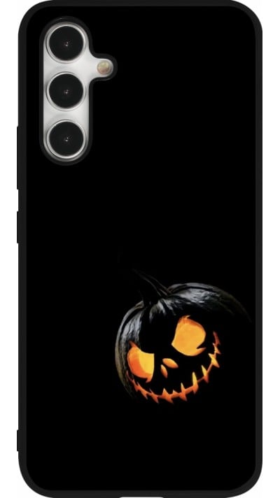 Coque Samsung Galaxy A54 5G - Silicone rigide noir Halloween 2023 discreet pumpkin