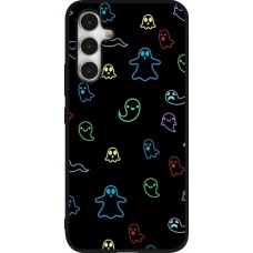 Samsung Galaxy A54 Case Hülle - Silikon schwarz Halloween 2024 colorful ghosts