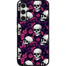 Coque Samsung Galaxy A54 5G - Silicone rigide noir Halloween 2024 romantic skulls